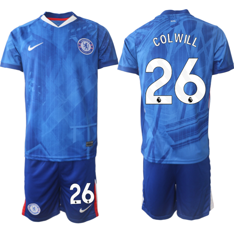 Men 2025-2026 Club Chelsea FC home Blue #26 Soccer Jersey->chelsea jersey->Soccer Club Jersey